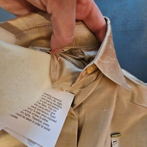 Vintage Silk Lore Beige Blouse Set - Picture 10 of 12